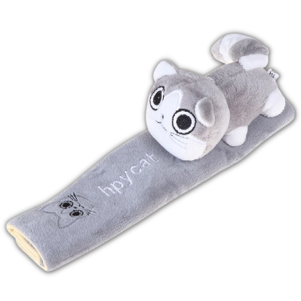 Car Seat Belt Cover -Gray Cat - Ozerty