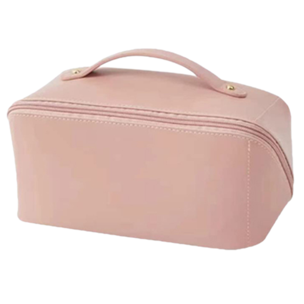 High-Capacity Makeup Travel Bag -Pink - Ozerty