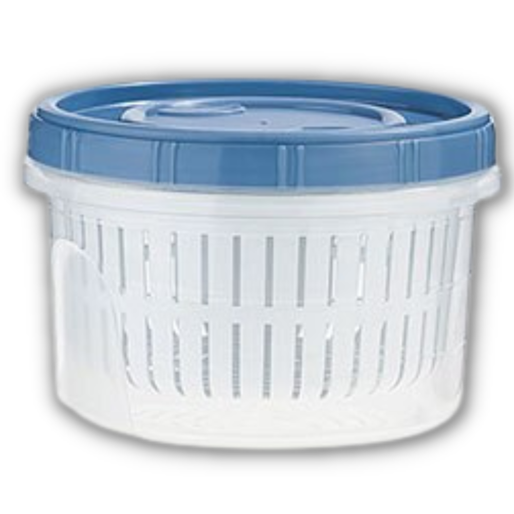 Stackable Food Container with Drainer -Blue - Ozerty