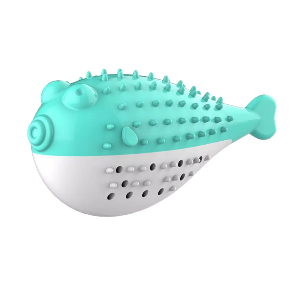 Fish shaped refillable cat toothbrush -Blue - Ozerty