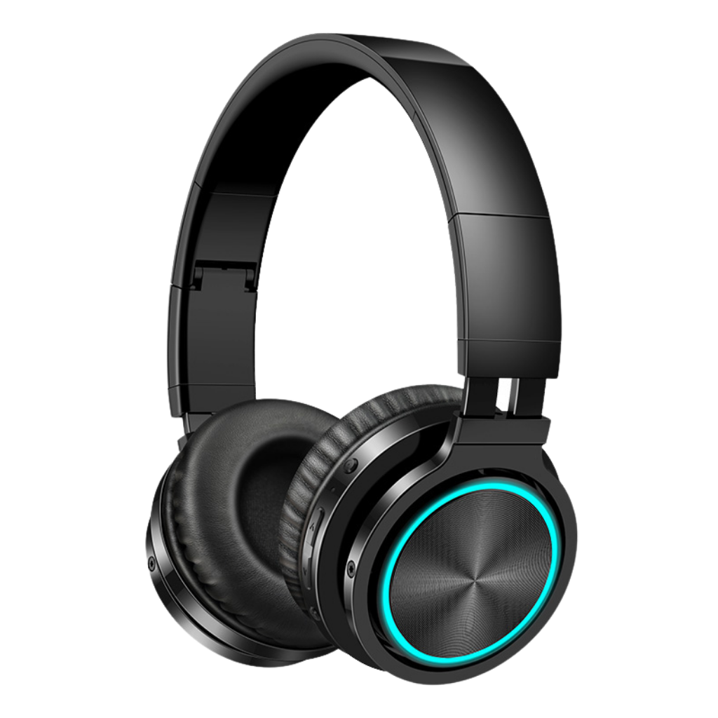 Colourful bluetooth headphones -Black - Ozerty