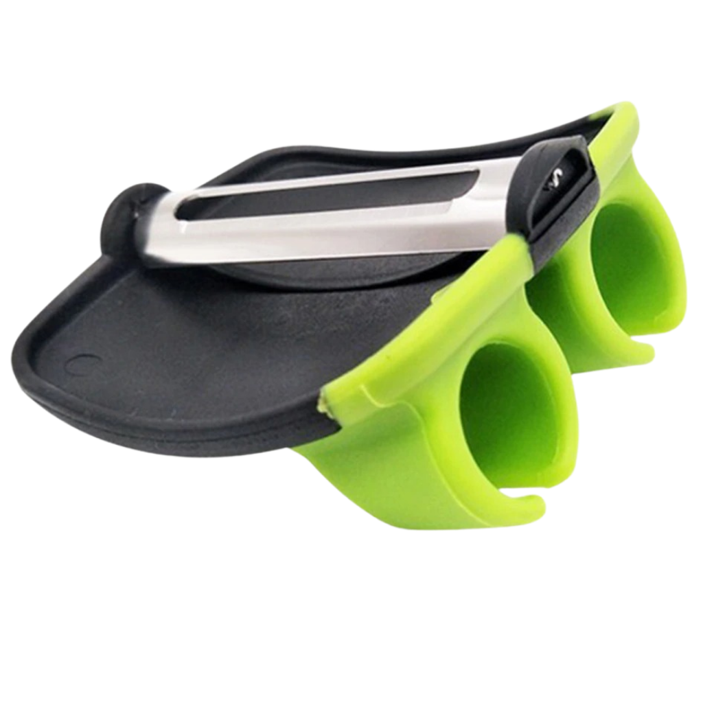 Double Finger Fruit and vegetables Peeler -Green - Ozerty