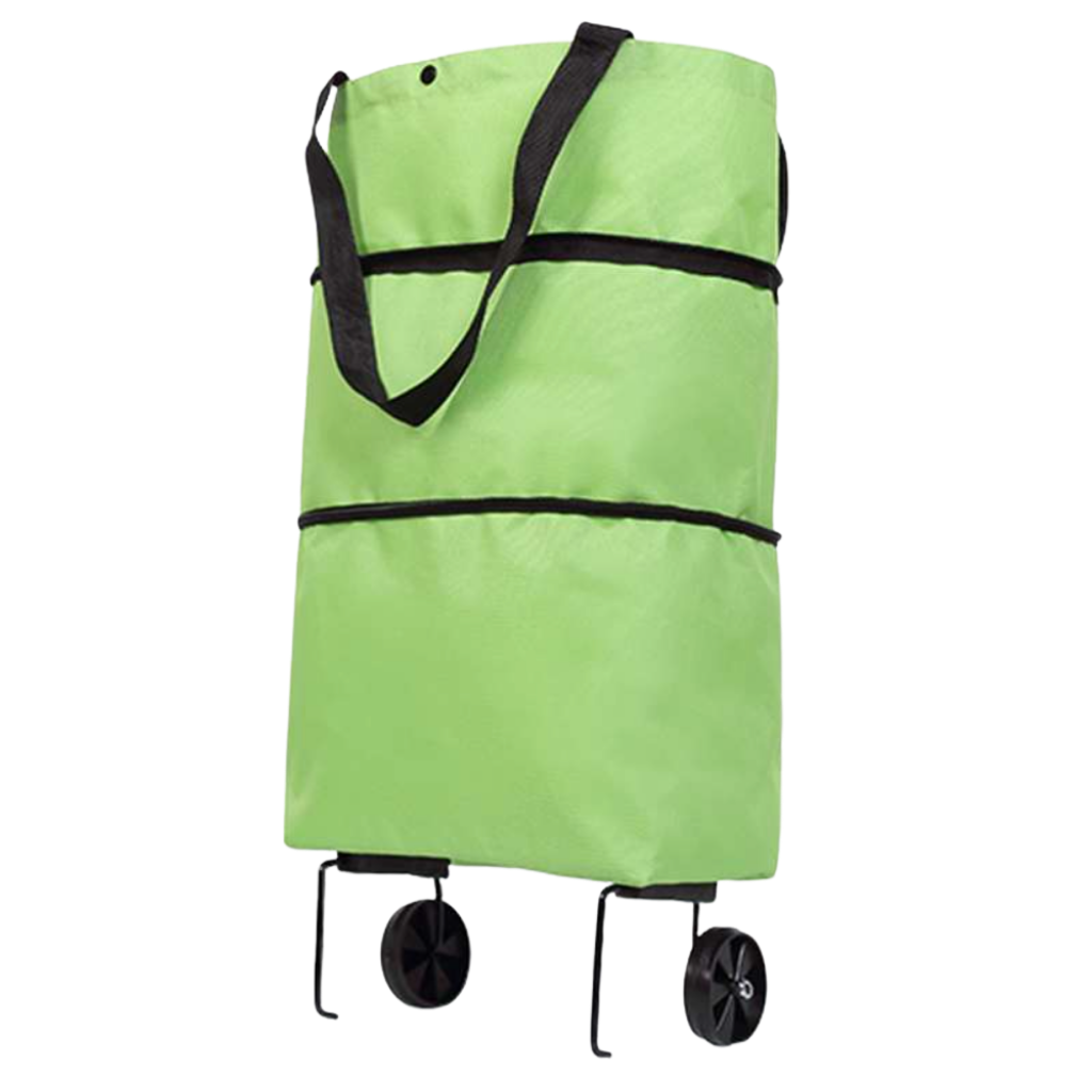 Foldable Trolley grocery Bag 30L -Green - Ozerty