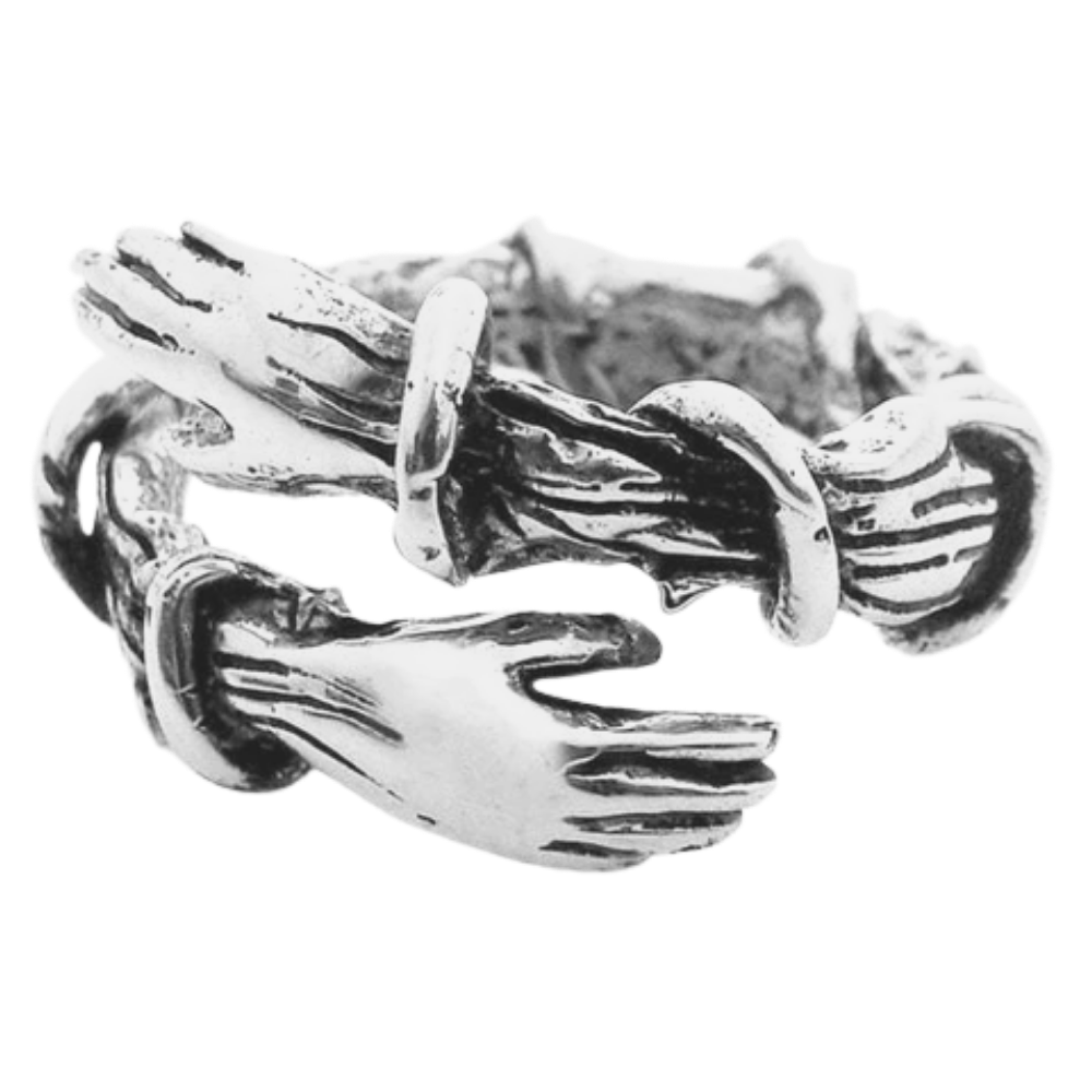Creative Hug Ring -Vintage Silver - Ozerty