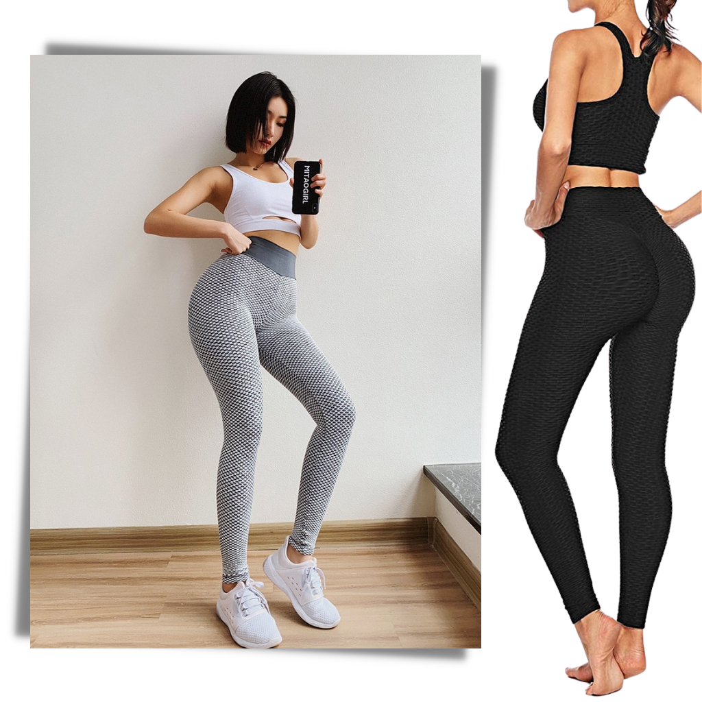 High waist anti-cellulite butt lifting workout leggings - Ozerty