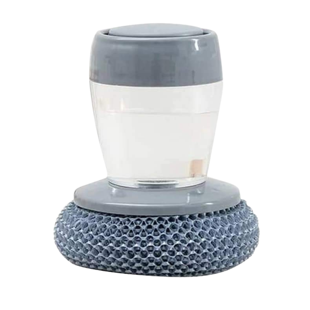 Soap Dispensing Palm Brush for Kitchen -Blue - Ozerty