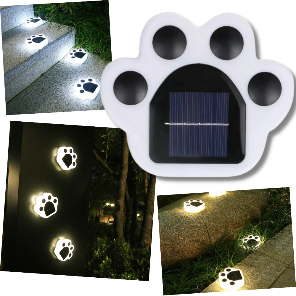 Solar-Powered Paw Print Pathway Light - Ozerty