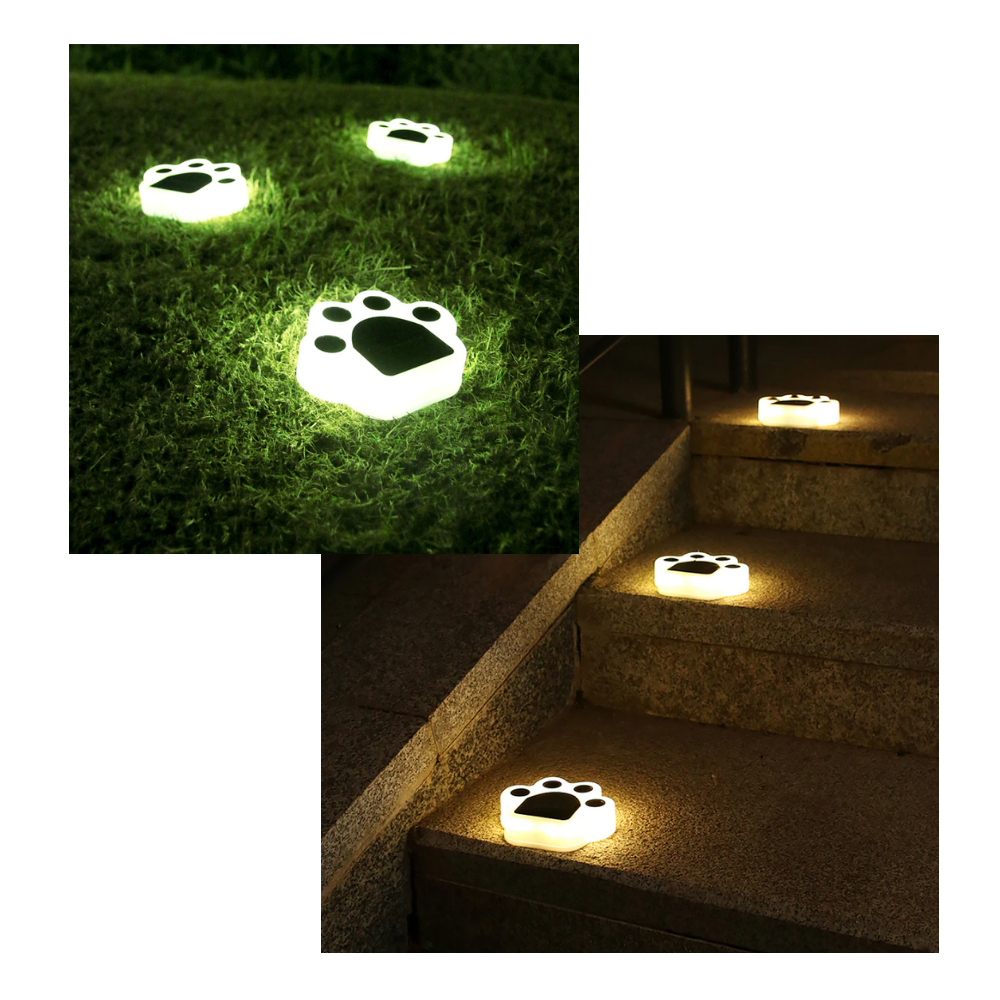 Solar-Powered Paw Print Pathway Light - Ozerty