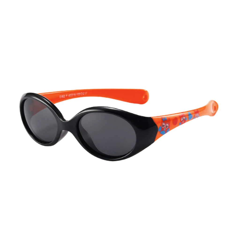 Polarized Baby Sunglasses with Strap for Ages 0 – 3 -Black/Red - Ozerty