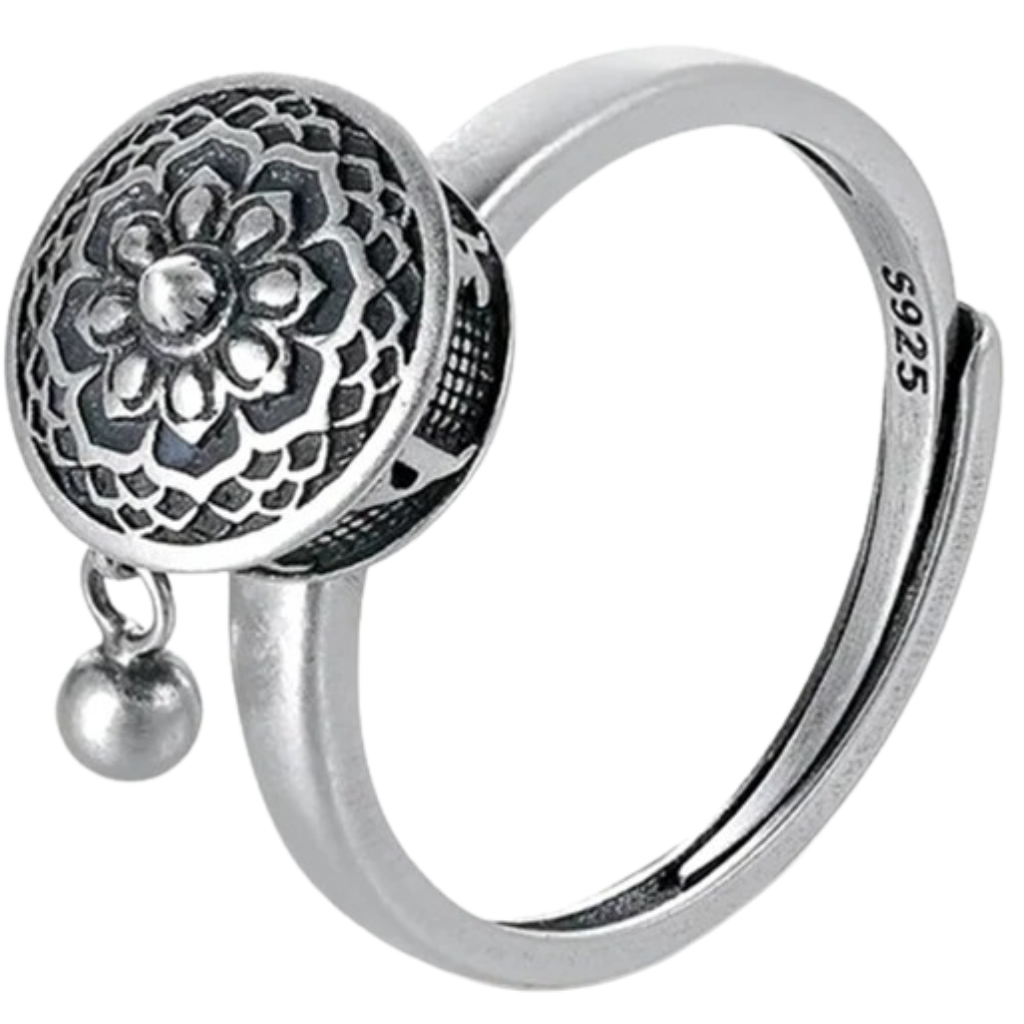 Spinning Buddhist Mantra Ring for Women - Ozerty