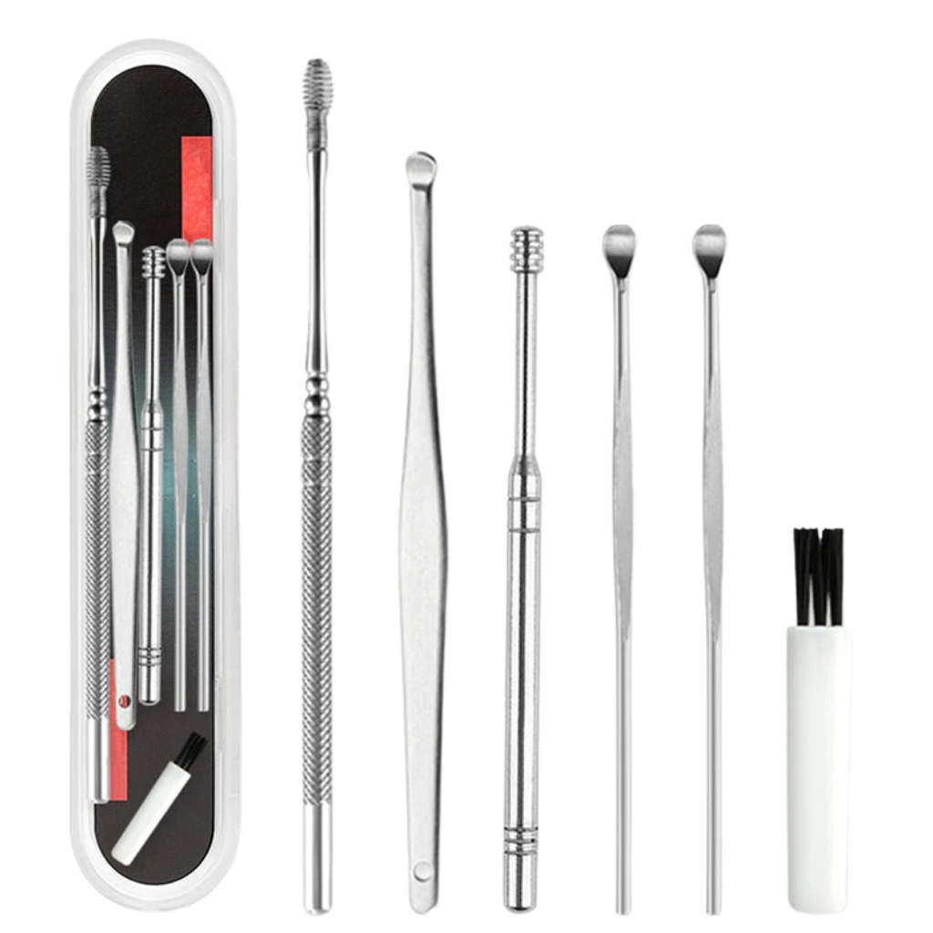 Stainless steel ear wax cleaner tool set - Ozerty
