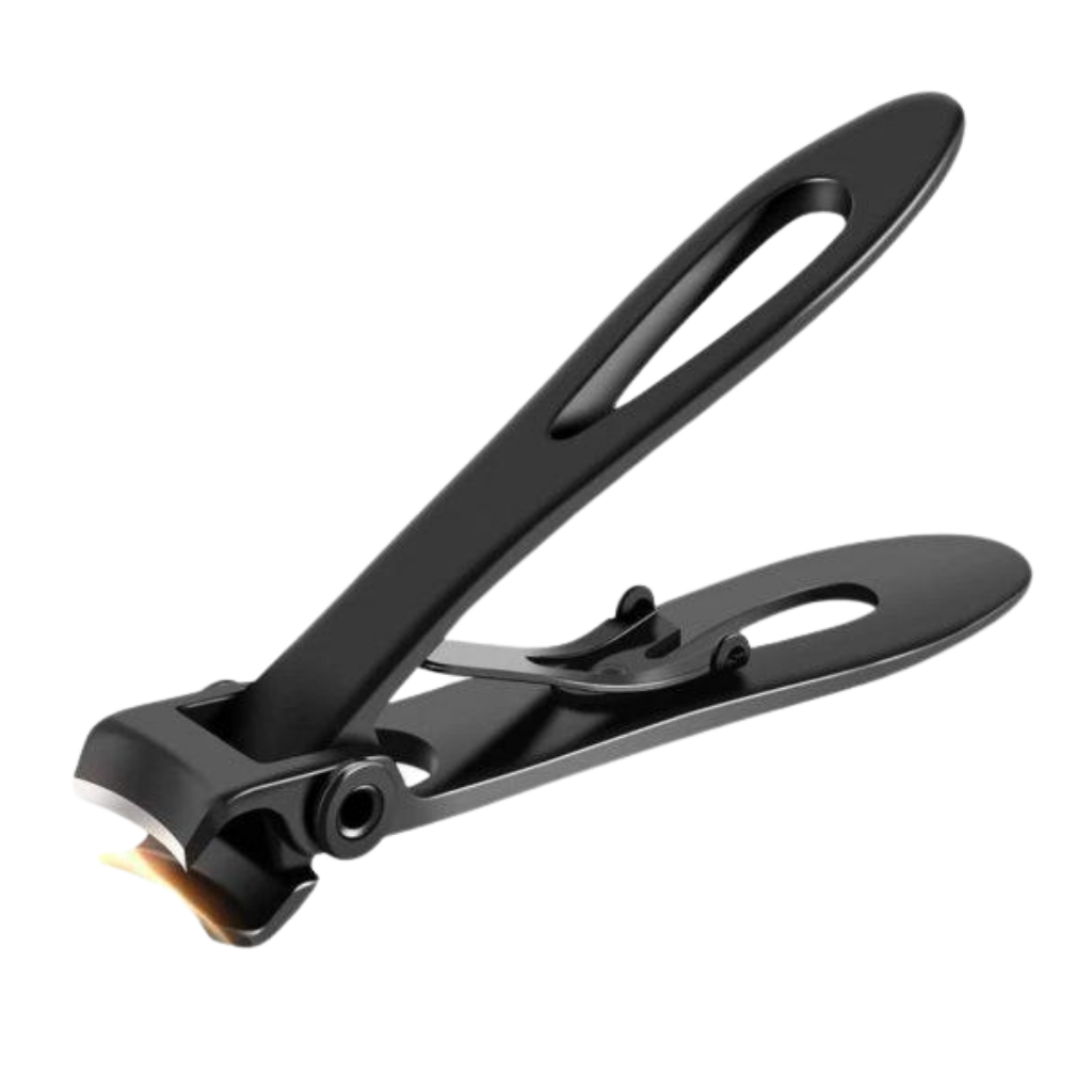 Stainless Steel Wide Jaw Nail Clippers -Black - Ozerty
