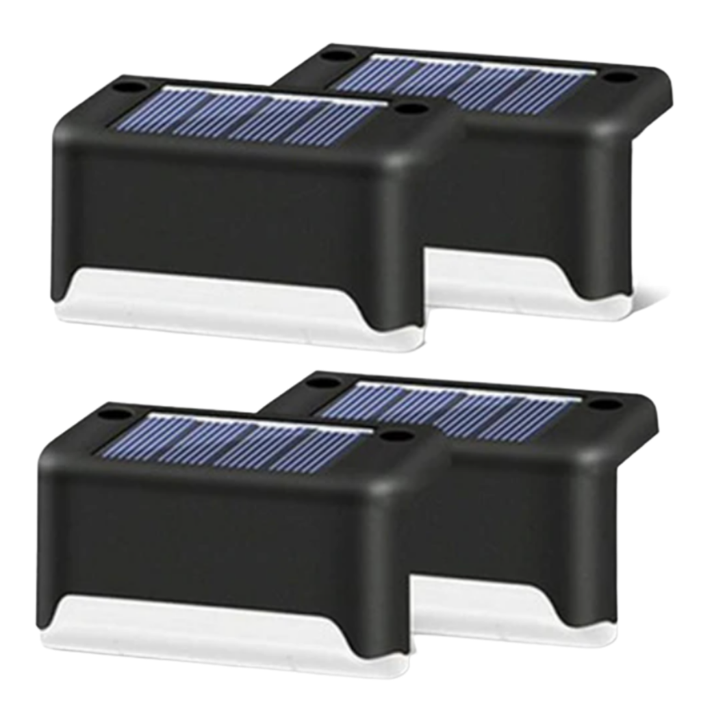 Solar LED lights for Steps (4pcs) -Black - Ozerty