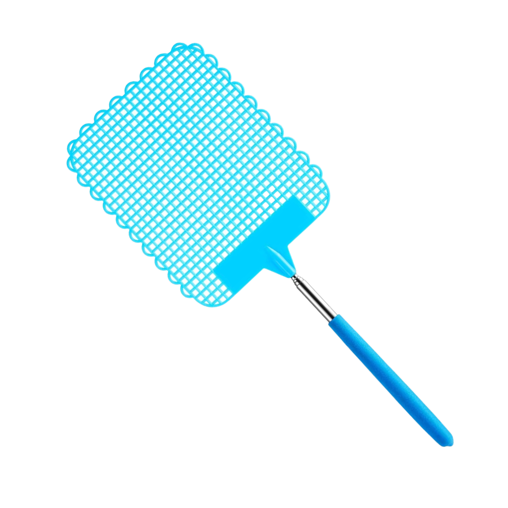 Telescopic Stainless Steel Handheld Fly Swatter -Blue - Ozerty