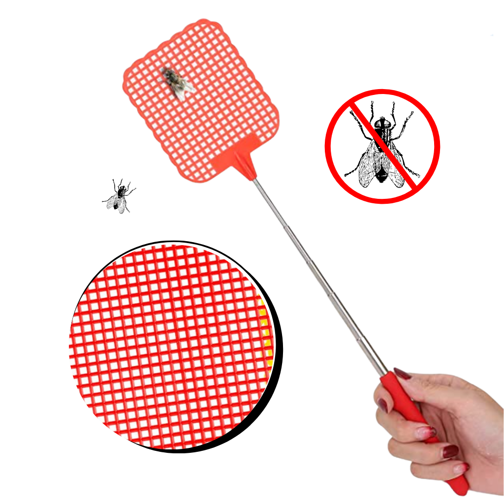 Telescopic Stainless Steel Handheld Fly Swatter - Ozerty