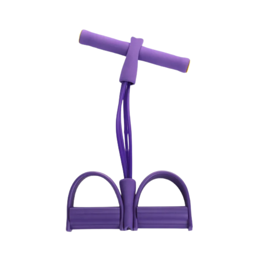 Multifunctional Pedal Resistance Bands Fitness 4 Tube -Purple - Ozerty