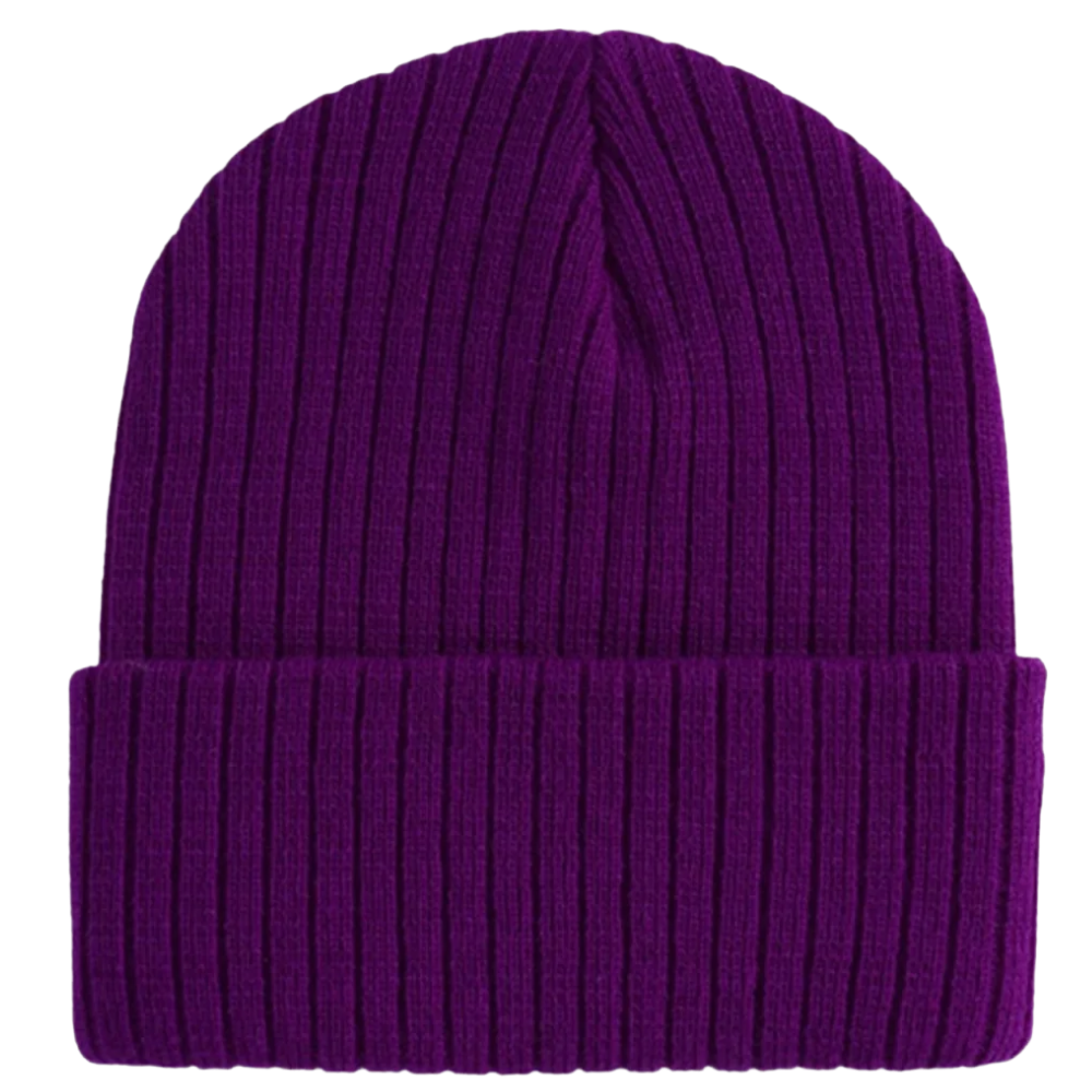 Classic Ribbed Beanie -Purple - Ozerty