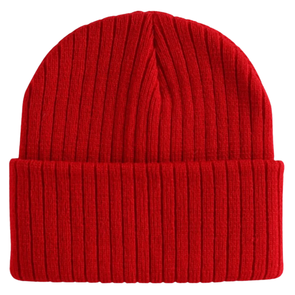 Classic Ribbed Beanie -Red - Ozerty