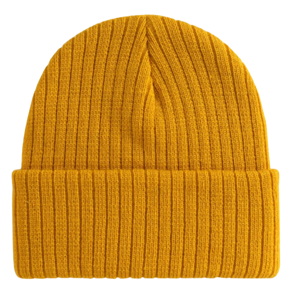 Classic Ribbed Beanie -Yellow - Ozerty