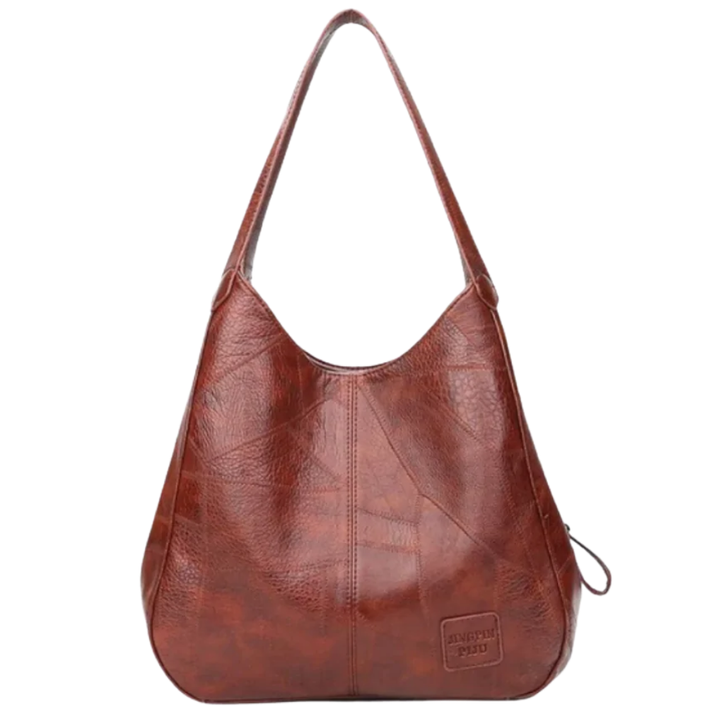 Large Capacity Classic Handbag -Brown - Ozerty