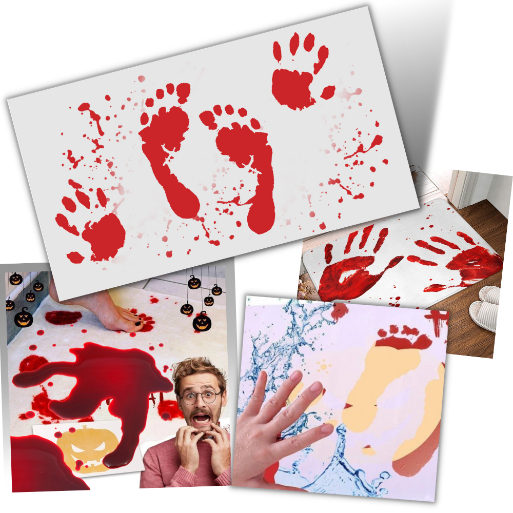 Funny Halloween Bath Mat Blood Effect - Ozerty