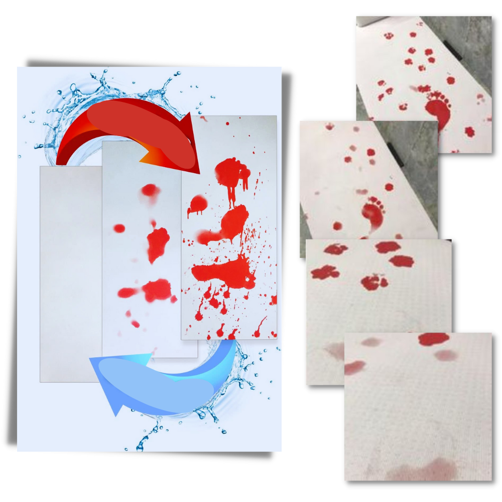 Funny Halloween Bath Mat Blood Effect - Ozerty
