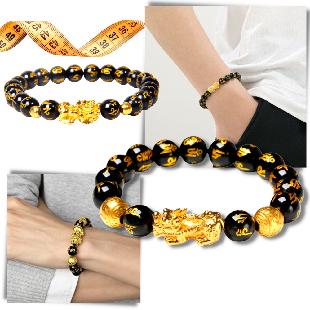 Black & Gold Obsidian Bracelet - Ozerty