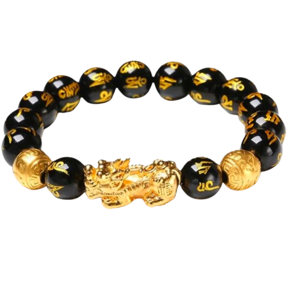 Black & Gold Obsidian Bracelet - Ozerty