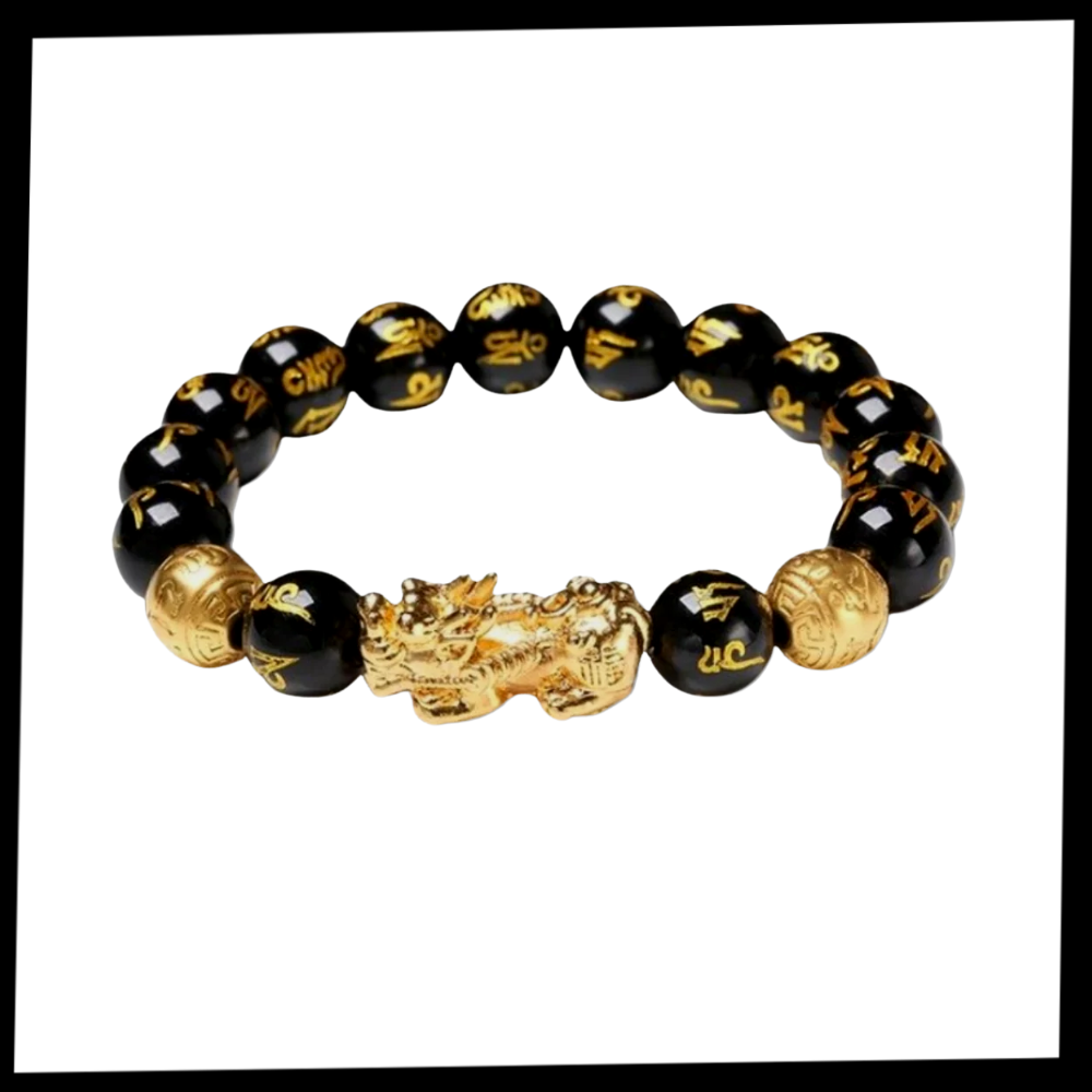 Black & Gold Obsidian Bracelet - Ozerty