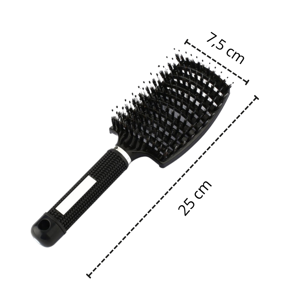 Boar Bristle Massaging Hairbrush - Ozerty