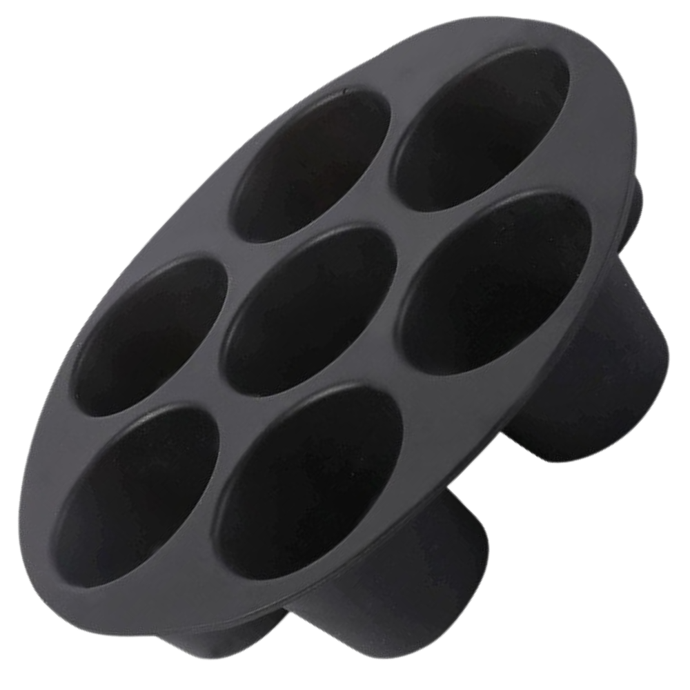 Round Silicone Cupcake Tray -Black - Ozerty