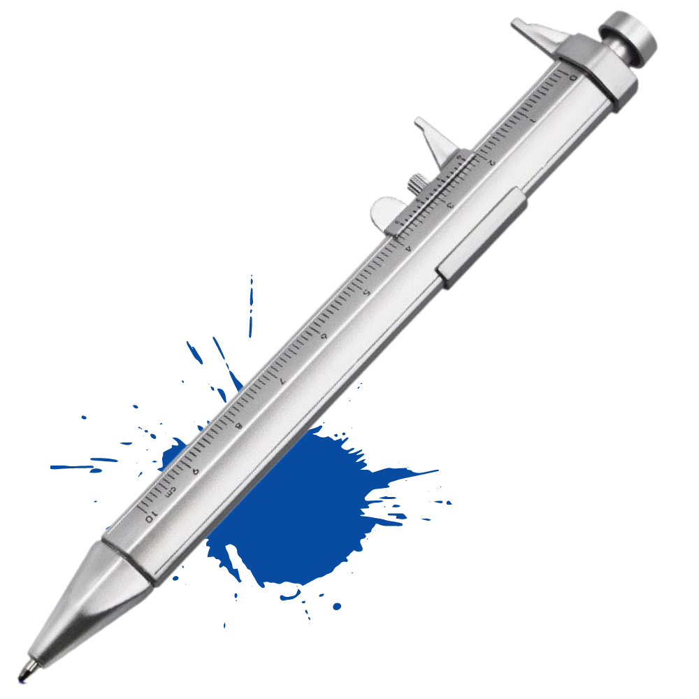 Multifunctional Verner Caliper Ballpoint Pen -Blue - Ozerty