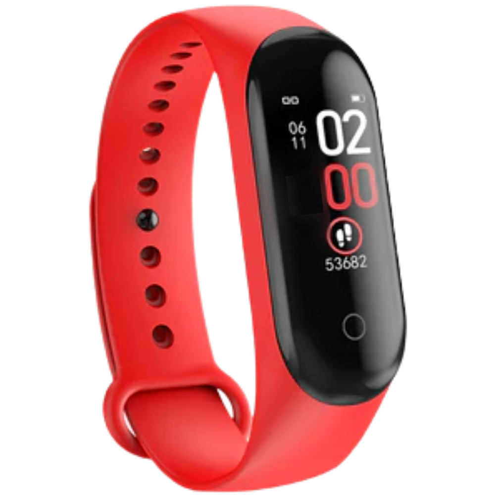 Fitness and Sleep Tracking Bracelet -Red - Ozerty