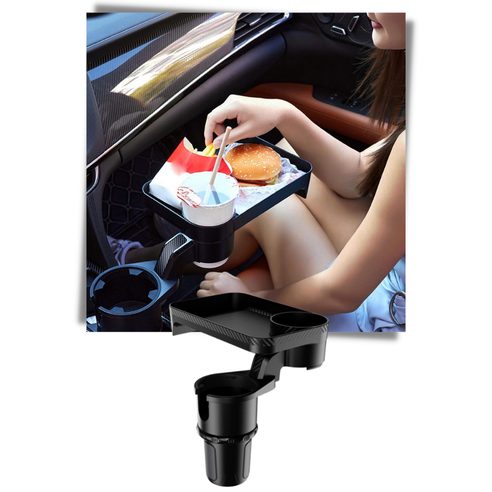 Car Cup Holder and Rotating Tray - Ozerty