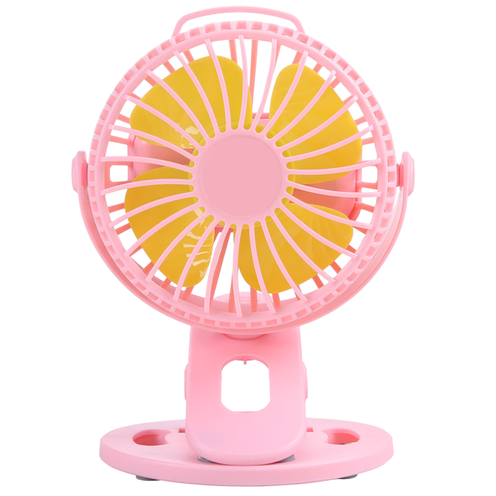 Portable Rechargeable USB Fan -Pink - Ozerty