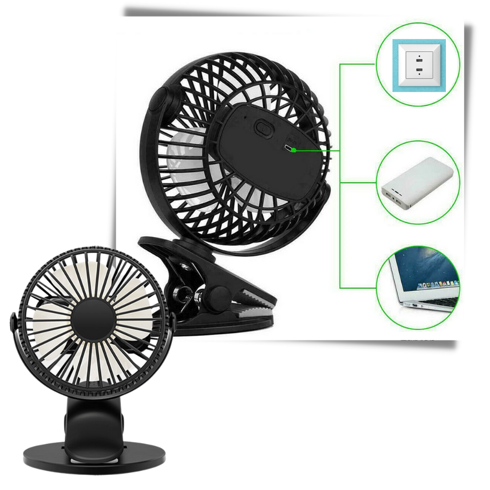 Portable Rechargeable USB Fan - Ozerty