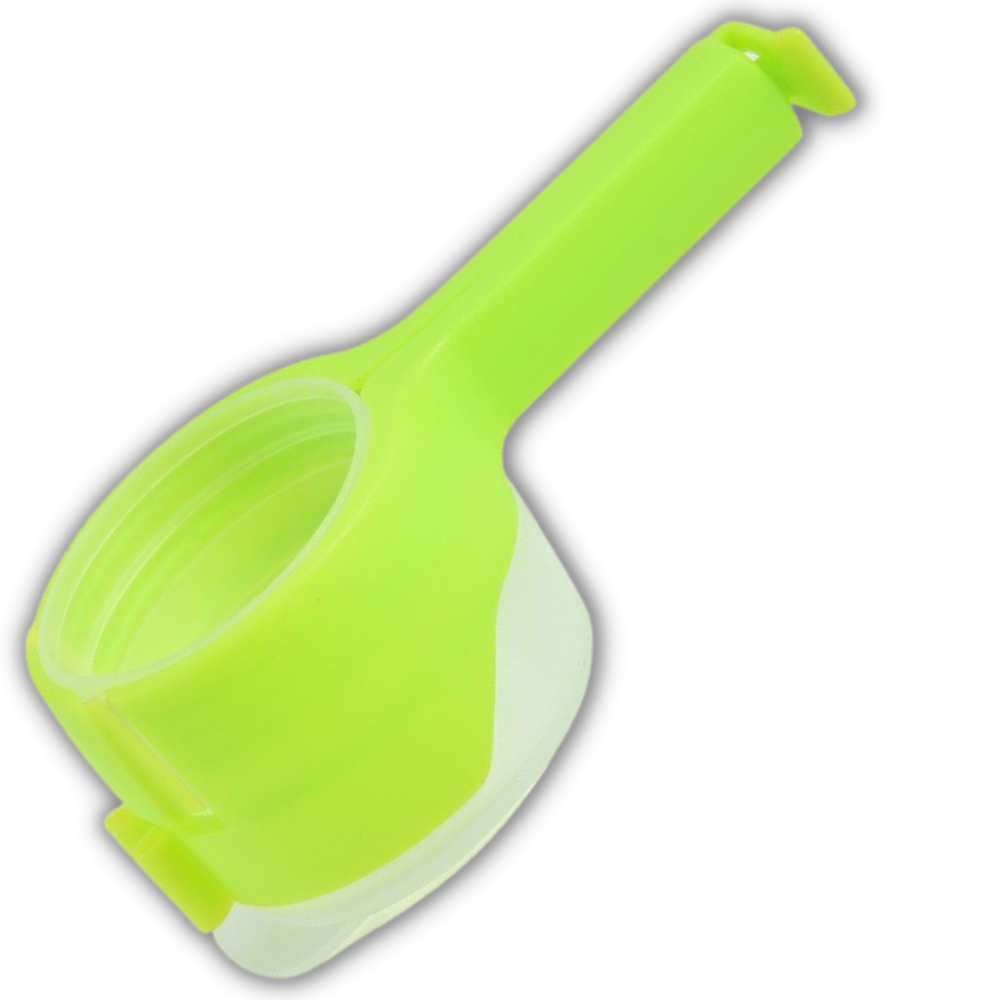 Food Bag Clip with Lid (2-pack) -Green - Ozerty