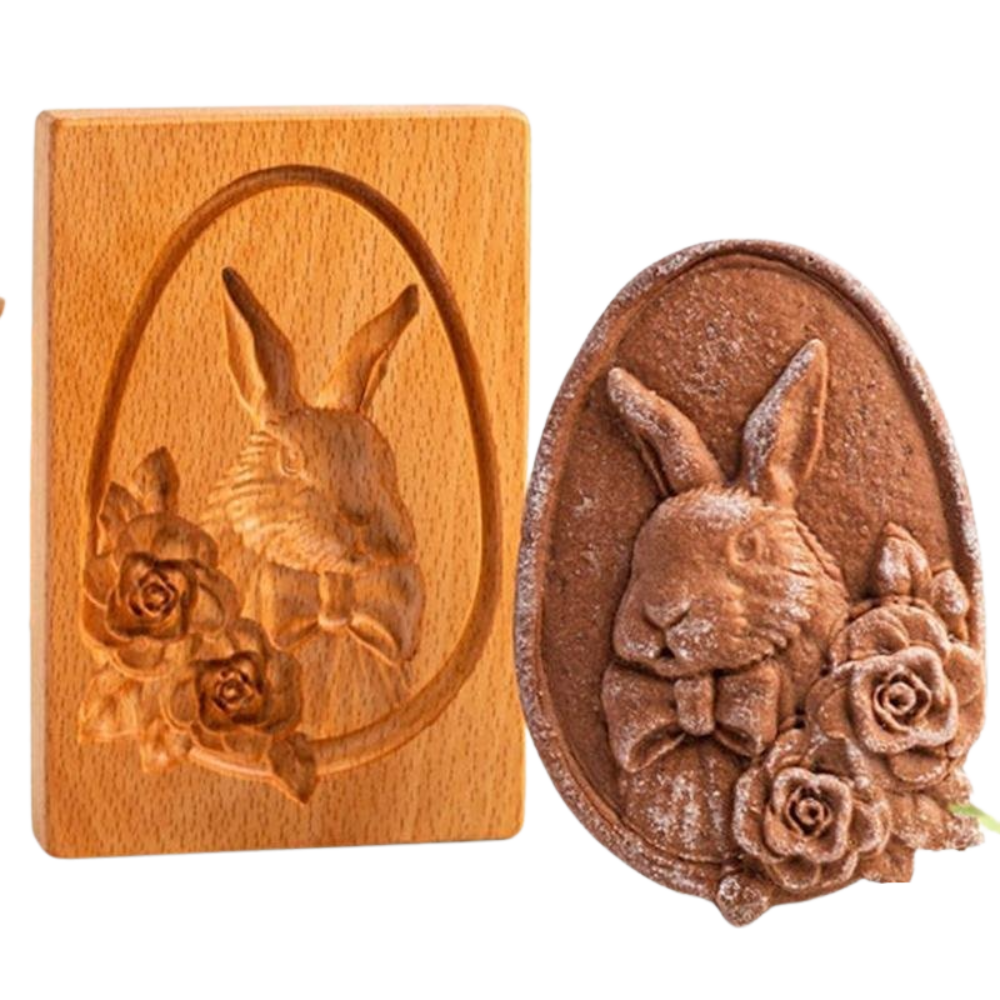 Wooden Cookie Cutter Mould -Bunny - Ozerty