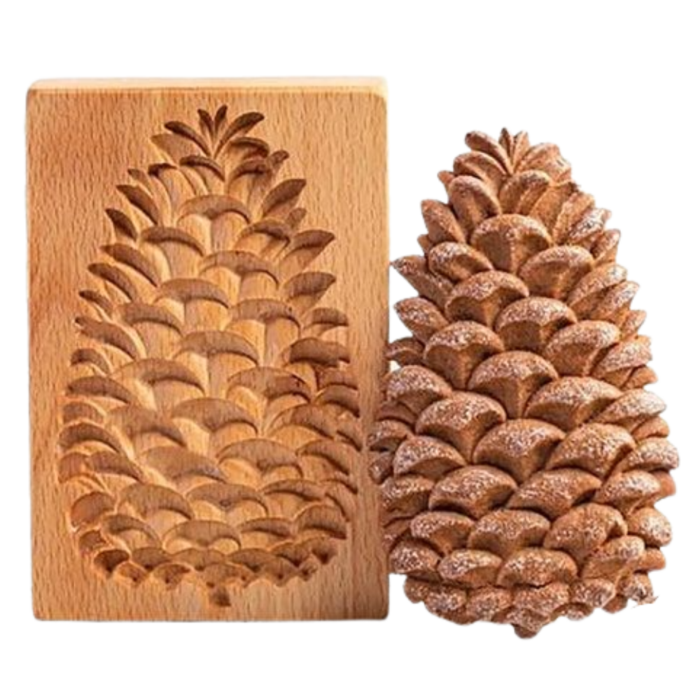 Wooden Cookie Cutter Mould -Pine Cone - Ozerty