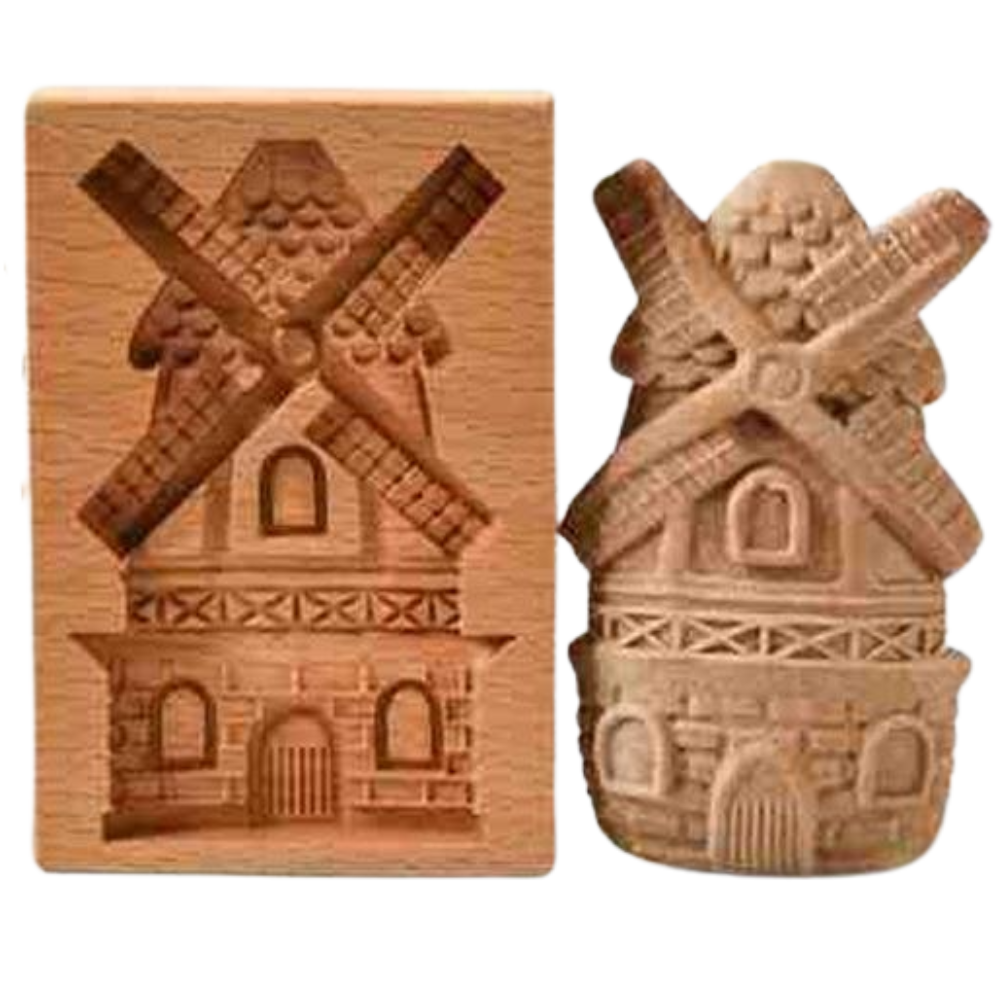 Wooden Cookie Cutter Mould -Windmill - Ozerty