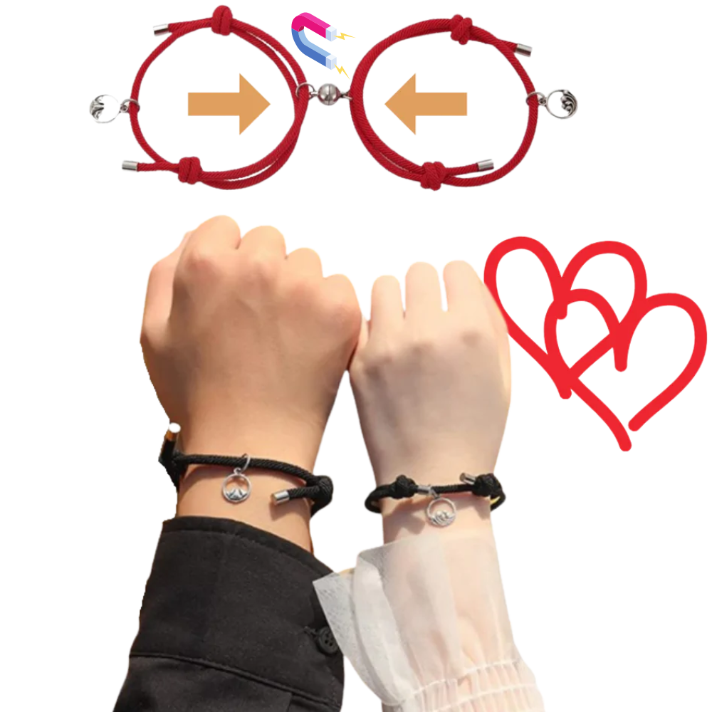 Set of 2 Magnetic Bracelets for Couples - Ozerty