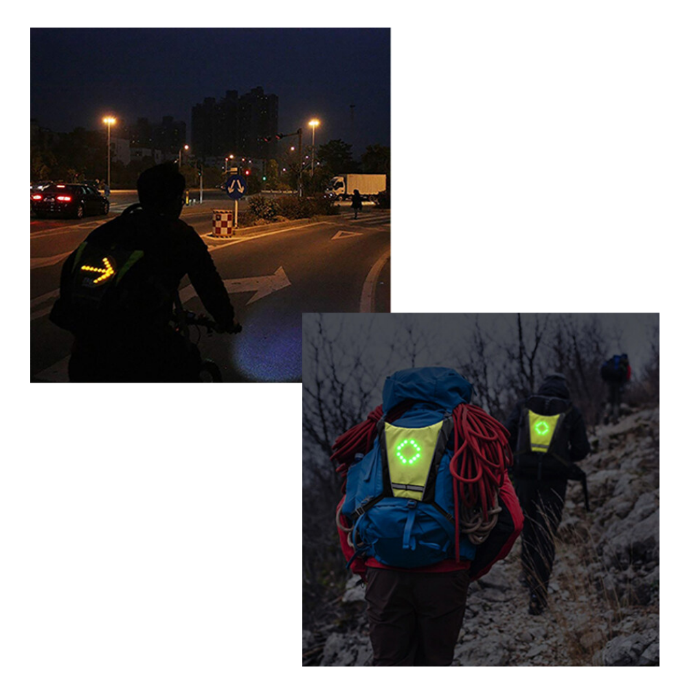 Reflective Cycling Vest With LED - Ozerty