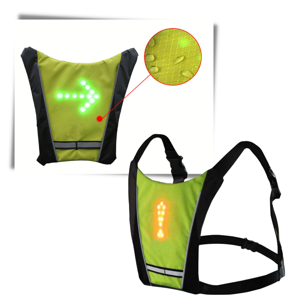 Reflective Cycling Vest With LED - Ozerty