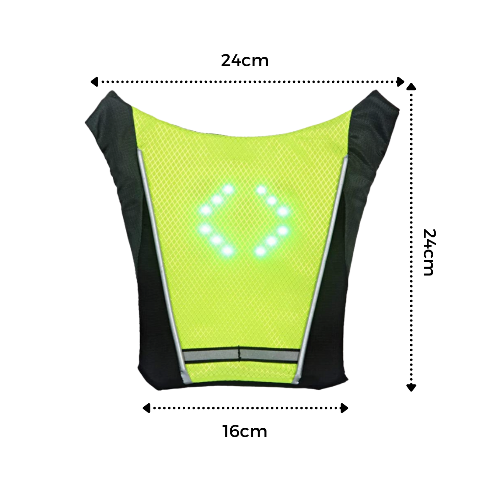 Reflective Cycling Vest With LED - Ozerty