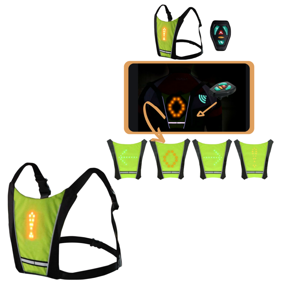 Reflective Cycling Vest With LED - Ozerty