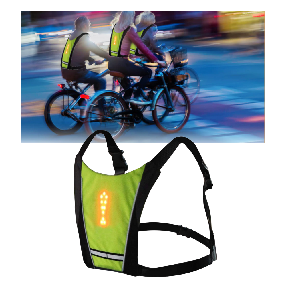 Reflective Cycling Vest With LED - Ozerty