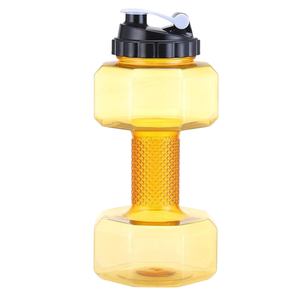 Dumbbell Water Bottle -Yellow - Ozerty