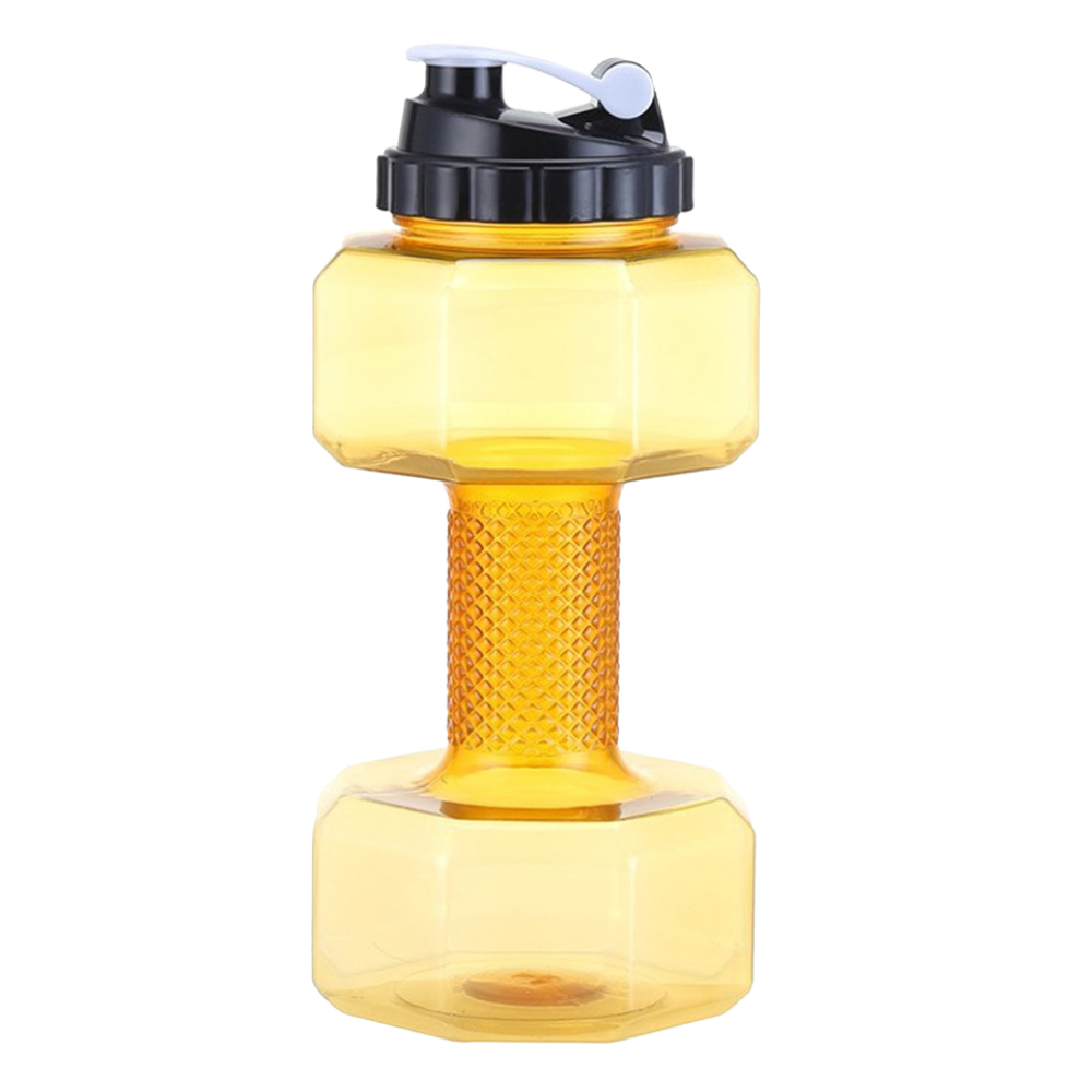 Dumbbell Water Bottle -Yellow - Ozerty