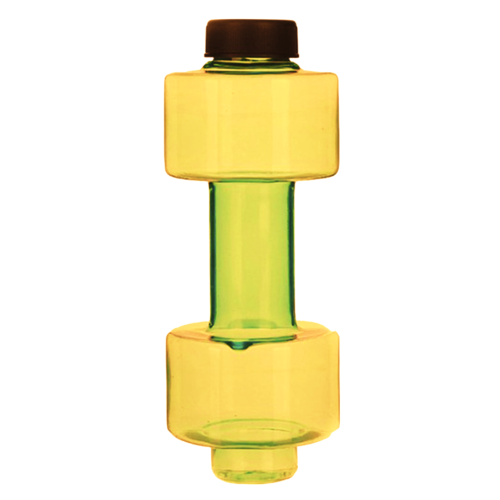 Dumbbell Water Bottle -Yellow - Ozerty