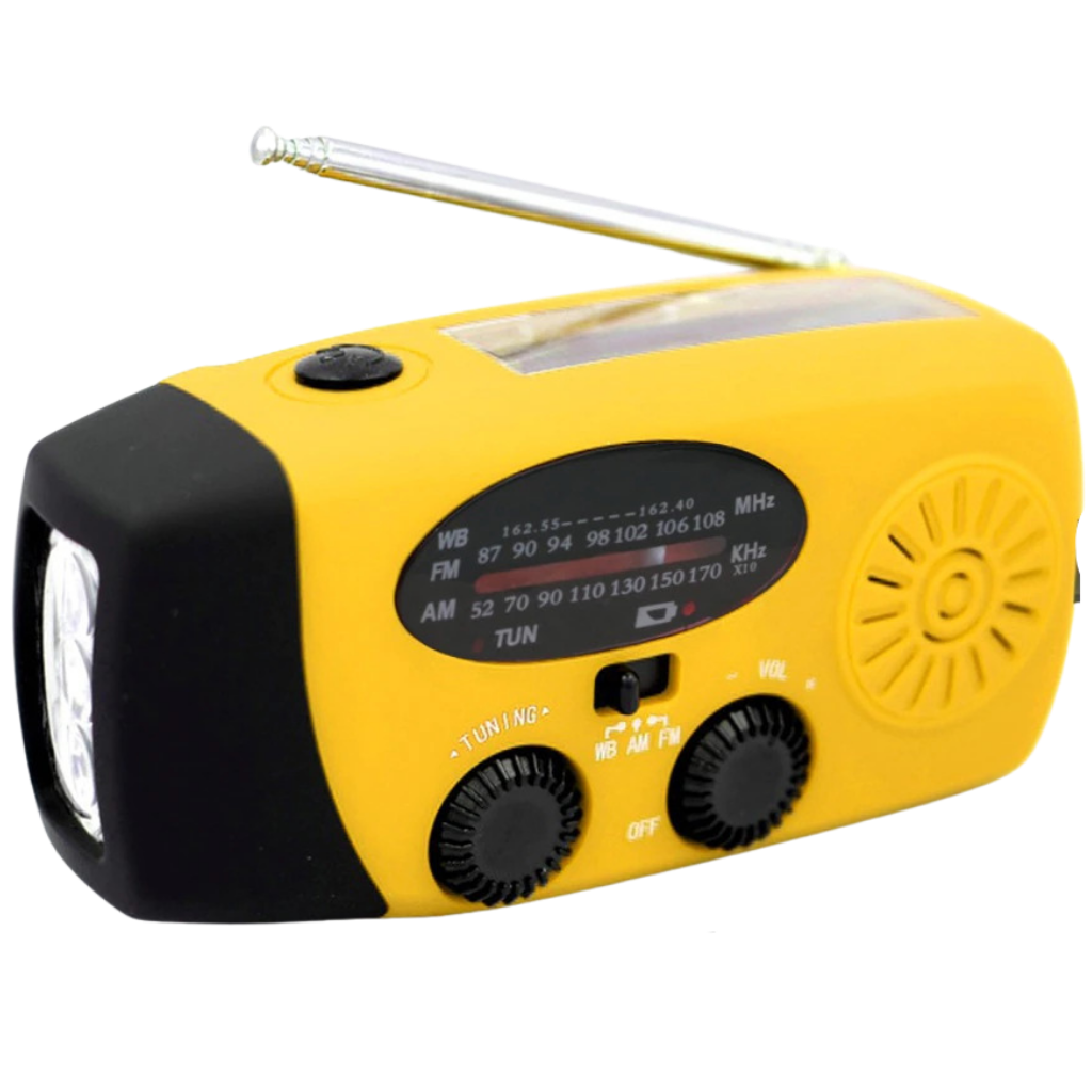 Multifunctional Dynamo Emergency Radio -Yellow - Ozerty